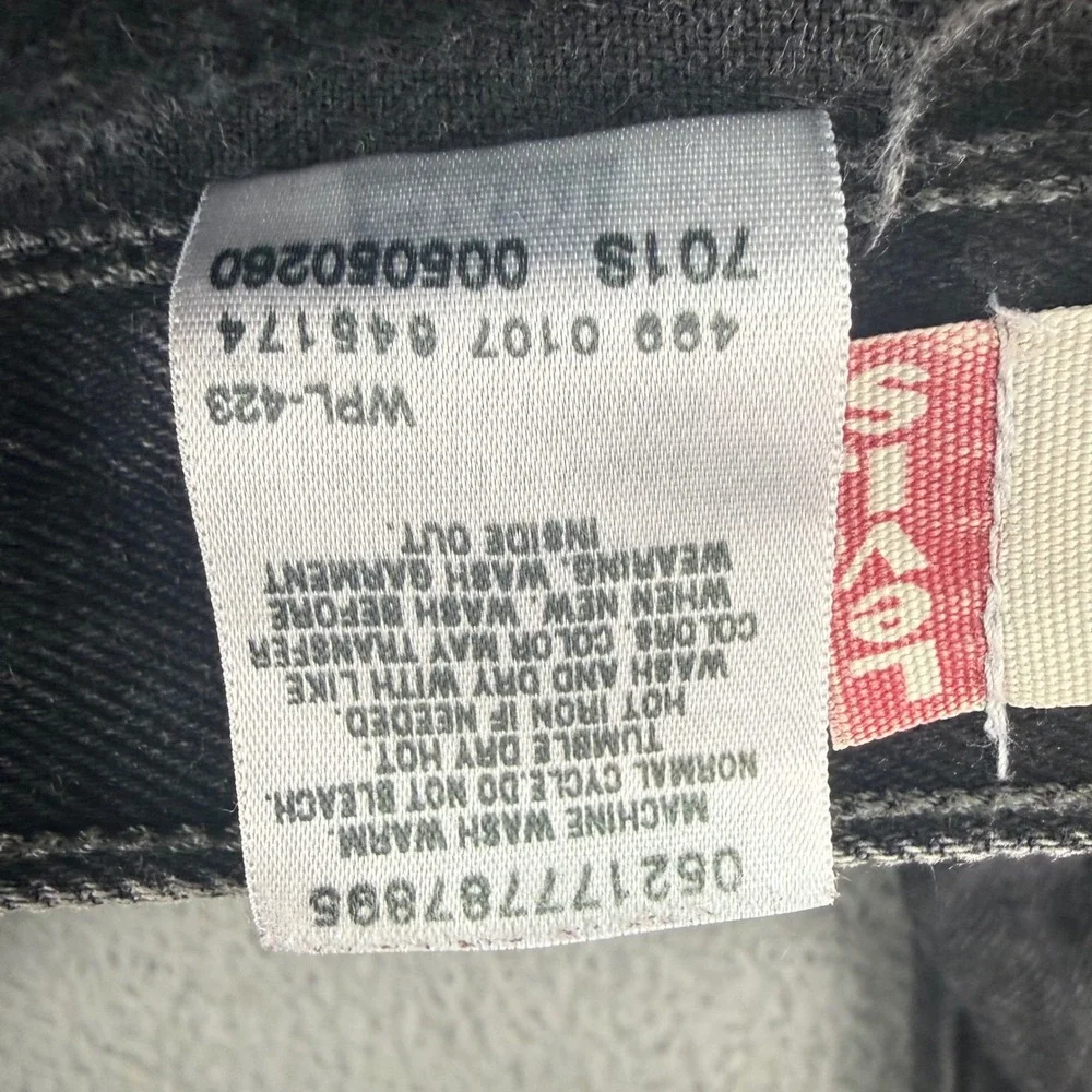Levis 505 Jeans Mens 30x32 Black Regular Fit Straight Leg Cotton Denim Y2K